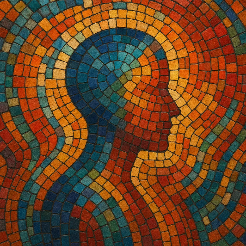 Ein schönes Mosaik aus vielen verschiedenen Teilen